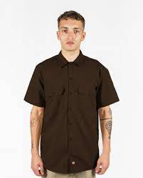 Dark Brown 1574 Short Sleeve Work Shirt