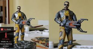 Gordon Freeman 3d Model Printed And Painted Gordon Freeman Freeman 3d Model