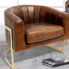 4.0 out of 5 stars 408. Pasargad Vicenza 31 5 Wide Genuine Leather Top Grain Leather Barrel Chair Wayfair