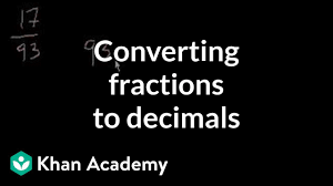 Rewriting Tricky Fractions To Decimals Video Khan Academy