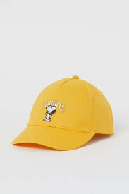 Appliqued Cap Yellow Snoopy Kids H M Us Snoopy Kids Sweatband H M