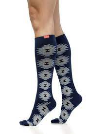 Women S Sedona Sunburst Navy Sky Cotton Womens Compression Socks Winter Style Guide Compression Socks