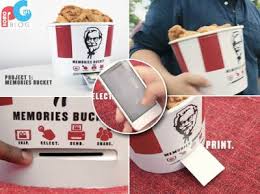 Kfc S Memory Bucket Is Also A Bluetooth Photo Printer Promo Gifts Event Booth Memories