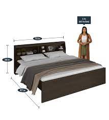 buy okinawa king size bed with headboard storage in chocolate finish mintwud by pepperfry online modern king size beds beds furniture pepperfry prod headboard storage headboards for beds king size bed