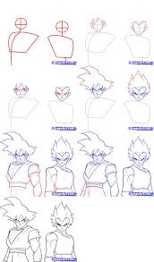 Draw outline for arms, hands, legs & feet. Orasnap Easy Goku Drawings Step By Step