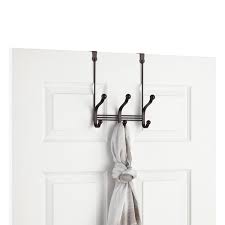 Over the door hooks are ideal for use in a rental or dorm room or anyplace where the walls must remain pristine. Idesign Bronze York Over The Door Coat Hat Rack The Container Store