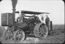 Steam powered tractor with farmer] | Traction engine, Tractors, Steam  tractor