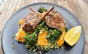 1 red onion, finely chopped. Lamb Scottadito With Roasted Pumpkin And Broccolini Couscous