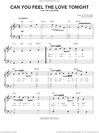 Beginner Can You Feel The Love Tonight Piano Sheet Music John Can You Feel The Love Tonight From The Lion King Easy Sheet Music For Piano Solo In 2020 Sheet Music Easy Sheet Music Piano Sheet Music