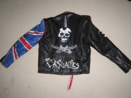 Check spelling or type a new query. Punk Painted Leather Jacket Oi Diy Casualties Adicts 169807410