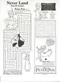 Peter Pan Fun And Games Activity Sheet Attivita Per Ragazzi Istruzione Bambini
