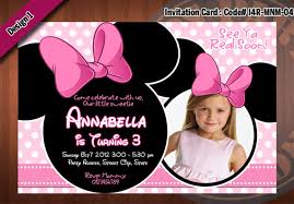 Touch device users, explore by. Personalize A Minnie Mouse Birthday Invitation Card With Your Photo By Ezws727 Fiverr