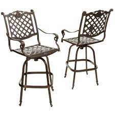 Follow cast aluminum patio furniture care, wicker patio furniture, stainless steel patio furniture, or teak patio furniture care information.read more. Reed Cast Aluminum Copper Outdoor Bar Stool Set Of 2 Walmart Com Walmart Com