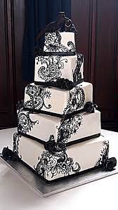 Pin By Kiran On Cakes Black Wedding Cakes Black And White Wedding Cake Henna Wedding Cake