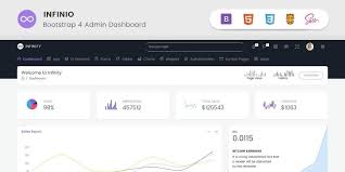 Infinio Bootstrap 4 Admin Dashboard Template By Thememakker Dashboard Template Templates Admin