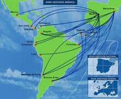 The european map is a bit of a mess with all the partner routes. Air Madrid Route Map