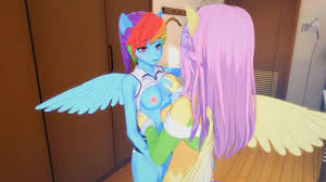 3D Hentai)(My little Pony) Rainbow Dash and Fluttershy Lesbian 