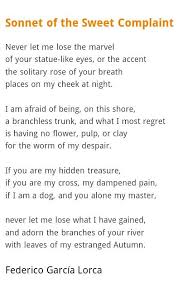 Federico Garcia Lorca Sonnet Of The Sweet Complaint Poetry Words Poetic Words Words Worth