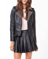 Studded Leather Moto Jacket From Forever 21 Only 149 Clothes Fashion Types Of Fashion Styles