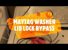 If the door or lid does not open at the end of the cycle, the lock may be defective. Maytag Lid Lock Bypass Fix Now 0 Works For Maytag Kenmore Whirlpool Amana Roper Youtube