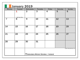 January 2019 Calendar Ireland Michel Zbinden En In 2020 November Calendar Calendar Printables June Calendar Printable