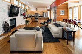 Living Room And Kitchen In One Space 20 Modern Design Ideas Modern Houses Interior Living Room Design Modern Home