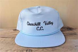 Churchill Valley Country Club Reserved Vintage 80s Light Blue Script Snapback Hat Rope Lined Derby Cap Obsolete Golf Course Pittsburgh Snapback Hats Vintage Golf Country Club
