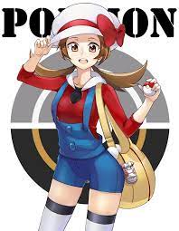 1girl Ashita 2010 Bag Blush Brown Eyes Brown Hair Hat Hat Ribbon Hat Tip Kotone Pokemon Looking At Viewer Open Mo Pokemon Pokemon Characters Pokemon People