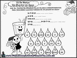 O melhor material para alfabetização. Atividades Para O Dia Mundial Da Agua Educacao Infantil Atividade Dia Da Agua Dia Mundial Da Agua Atividades Sobre A Agua