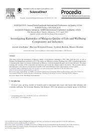Historically, the malaysian government has welcomed fdi as an integral component of its economic development. Pdf Investigating Rationales Of Malaysia Quality Of Life And Wellbeing Components And Indicators