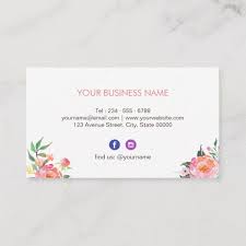 Can instagram logo be used on business cards? Modern Watercolor Floral Facebook Instagram Icon Business Card J32 Design