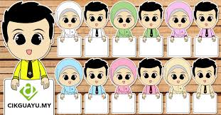 Gambar 100 gambar kartun muslimah cantik imut 35 anak lucu muslim via rebanas.com. Punch Card Murid Untuk Catat Kehadiran Cikgu Ayu Dot My
