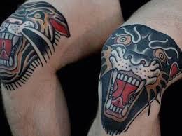 26 Trendy Ideas Tattoo Traditional Knee Tigers Traditional Tattoo Knee Knee Tattoo Traditional Tattoo