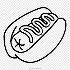 Hot dogs are about as american as baseball and apple pie. Hot Dog Black And White Coloring Book Drawing Hot Dog White Text Png Pngegg