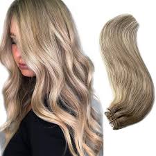 Icy hair hues are taking over social media, blogs, and. Amazon Com Blonde Human Hair Bundles 100g With Ash Blonde Lowlights Sew In Weft Hair Extensions Beige Blonde To Platinum Blonde Highlights Real Hair Weave Extensions 20 Inch Double Hand Tied Weft