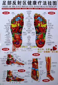 health h18 wall chart of the foot reflection zone health