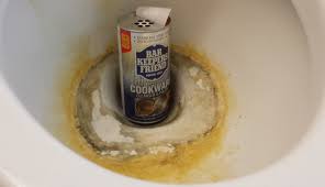 Use sandpaper or a pumice stone to remove hard water stains. How To Clean Hard Water Stains And Rust From A Toilet Bowl Bar Keepers Friend