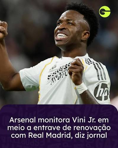 Vinicius J&uacute;nior tem v&iacute;nculo com o Real Madrid apenas at&eacute; o final desta temporada.