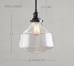 Custom Schoolhouse Clear Glass Cord Pendant Clear Glass Pendant Light Glass Pendant Light Glass Pendant Shades