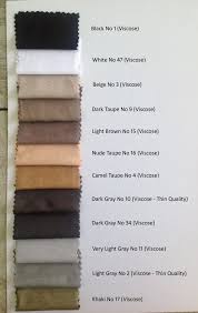 viscose color chart