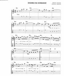 Teoman Istanbulda Sonbahar Notalari Gitar Notalara Dokulmus Muzik Sonbahar