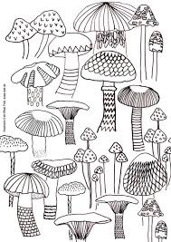 100% free vegetables coloring pages. Mushroom Coloring Sheets Nature Mushrooms Instant Printable Etsy