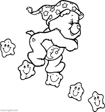 Printable templates for teddy bear's coloring pages. Bedtime Bear On The Star Fridge Coloring Page Coloringall