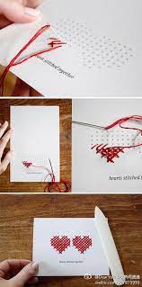 手工diy 自己动手 diy创意卡片 在卡片上打几个 valentines diy cards handmade handmade valentine
