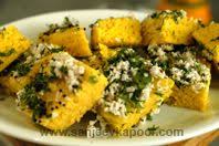 Khaman Dokla Steamed Chickpea Flour Pancakes From Gujerat Dhokla Indian Cuisine Recipes Khaman Dhokla