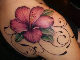 Full Color Orchid 3d Flower Tattoos On Shoulder Blade Hibiscus Tattoo Flower Tattoo Shoulder Hibiscus Flower Tattoos