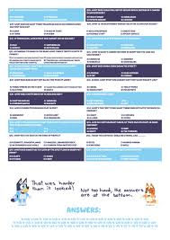 Ask questions and get answers from people sharing their experience with treatment. Bluey Super Quiz Bluey Official Website