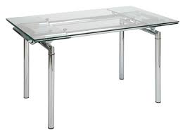 Double Extending Glass Dining Table Clear Glass Dining Table Extendable Glass Dining Table
