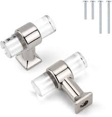 Shop for cabinet pulls in cabinet hardware. Amazon Com 10 Pack T Bar Stain Nickel Drawer Pulls Clear Crystal Kitchen Cabinet Knobs And Pulls Polished Chrome Cabinet Handles 1 9 Height Bedroom Bathroom Pulls Everything Else