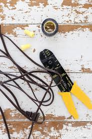 Attach the bare copper ground wire on the fixture to the bare copper ground wire in the outlet box or to the green grounding screw. How To Turn A Hard Wire Light Fixture Into A Plug In Maison De Pax